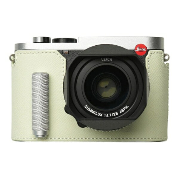 富士FILM - Mr.Stone｜ミスターストーン LEICA Q3/Q3 43用 本革ケース クラシック シグニチャーグリップ スパークリング/白ステッチ PTBL011