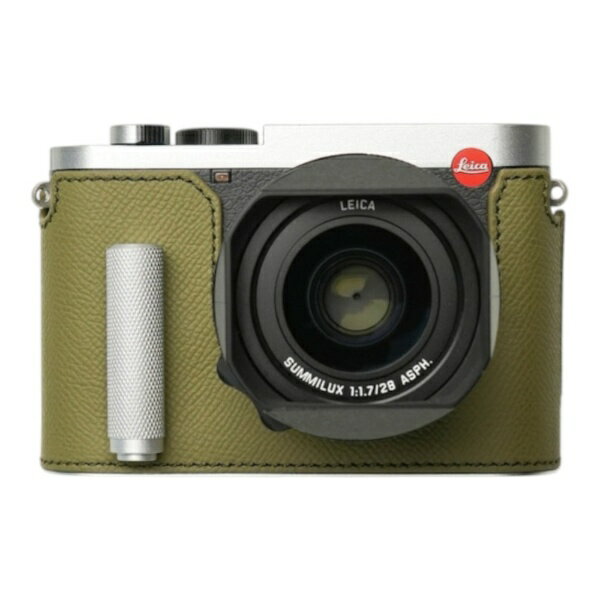 SANWA SUPPLY - Mr.Stone｜ミスターストーン LEICA Q3/Q3 43用 本革ケース クラシック シグニチャーグリップ フィールドグリーン PTBL013