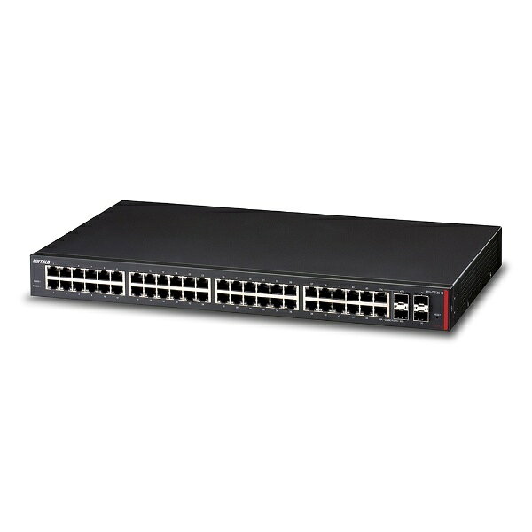 BUFFALO｜バッファロー スマートスイッチ（48ポート・Gigabit対応・電源内蔵）SNMP対応（ブラック）　BS-GS2048[BSGS2048]