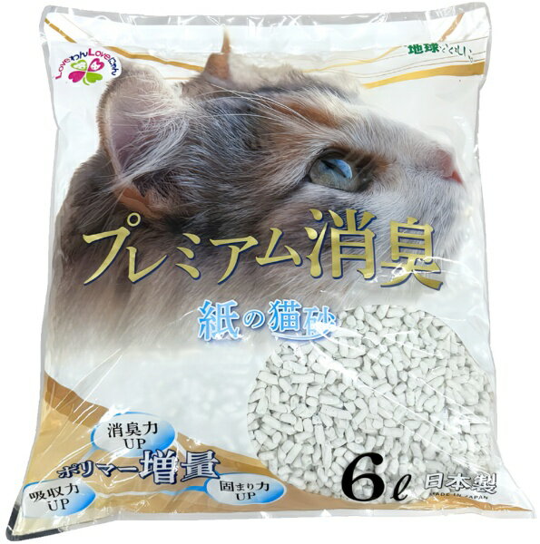 サノテック サノテック　プレミアム消臭　紙の猫砂　6L