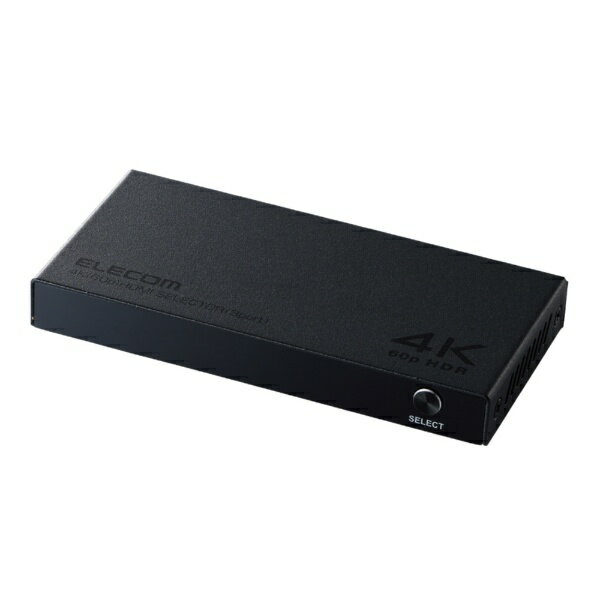 ELECOM｜エレコム HDMI 切替器 3入力1出力 4K 60Hz HDR対応 セレクター スイッチャー 手動/自動切替 Switch PS5 Fire TV Stick 対応 ブラック ブラック DH-SW4KB31BK 3入力 /1出力 /4K対応