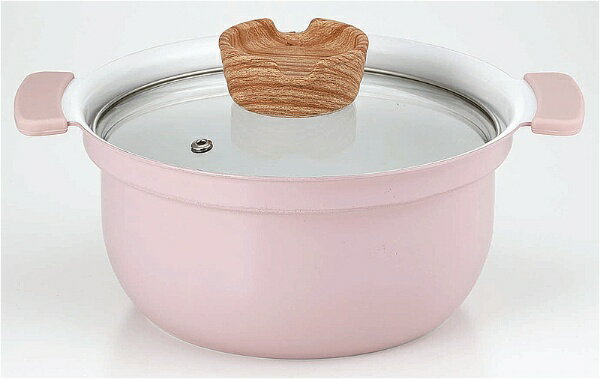 カクセー｜Kakusee coronto−コロント−IH対応セラミックコーティング深型卓上鍋18cm（スモーキーピンク..