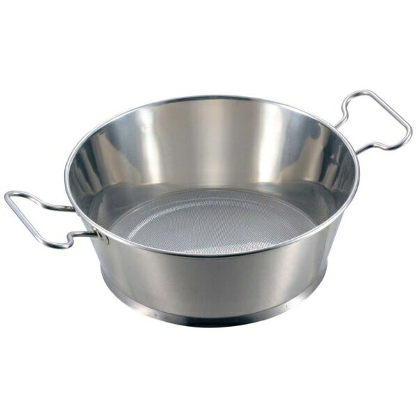 江部松商事｜EBM EBM　ステンレス　両手ハンドル　パンチング油こし　38cm EBM