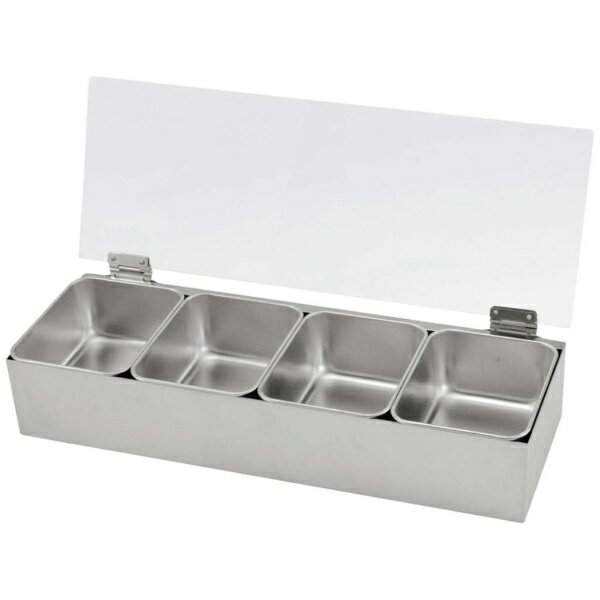 容器 - 江部松商事｜EBM EBM　18−8　開閉式ヤクミ入　取り外し透明カバー　4ケ入（大） EBM