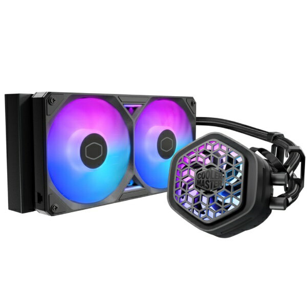 COOLER MASTER｜クーラーマスター 水冷CPUクーラー 120mmファンx2 [LGA1851/1700/1200/1156/1155/1151/1150・AM5/AM4] ML 240 Atmos II VRM Fan ARGB ブラック MLX-D24M-A25SZ-V1
