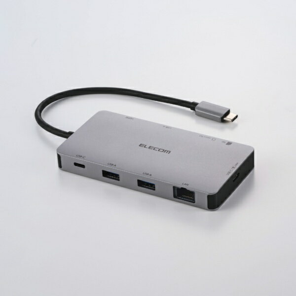 ELECOM｜エレコム ［USB-C オス→メス カードスロットx2 / HDMI / LAN / USB-Ax3 / USB-Cx2] USB PD対応..