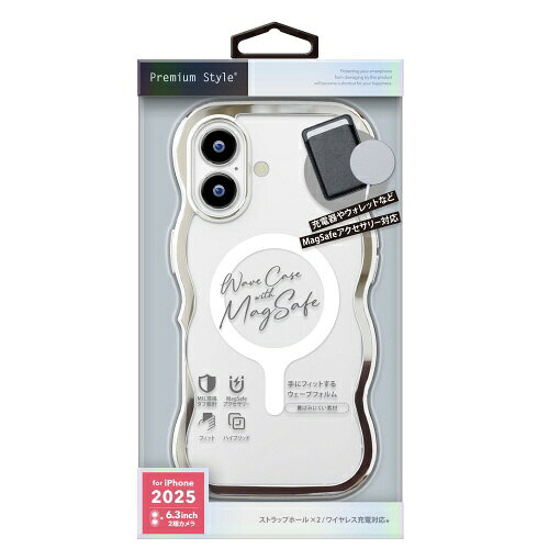 PGA�åԡ��������� iPhone 17 MagSafe�б� �������֥����� Premium Style �᥿�륷��С� PG-25AMW03SV