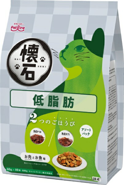 ペットライン 懐石 2つのごほうび 毛玉に配慮 600g×10