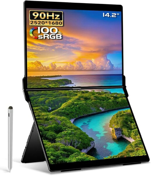 EHOMEWEI｜イーホームウェイ USB-C接続 2画面モバイルモニター Xシリーズ(タッチパネル) XP-142PW [14.0型 /90Hz]