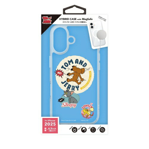 PGA｜ピージーエー iPhone 17 ケース MagSafe対応 ハイブリッドケース Premium Style トムとジェリー PG-W25AMH02TAJ