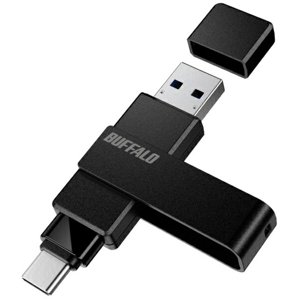 BUFFALO｜バッファロー USBメモリ (Chrome/Android/iPadOS/iOS/Mac/Windows11対応) ブラック RUF3-ACR32G-B/C [32GB /USB TypeA＋USB TypeC /USB3.2 /回転式]（楽天・楽天ビック（ビックカメラ×楽天））