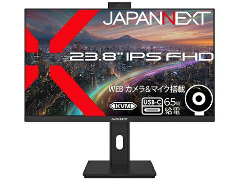 JAPANNEXT｜ジャパンネクスト USB-C接続 PCモニター ウェブカメラ搭載 JN-IPS238F-HSPC6-CMS [23.8型 /..