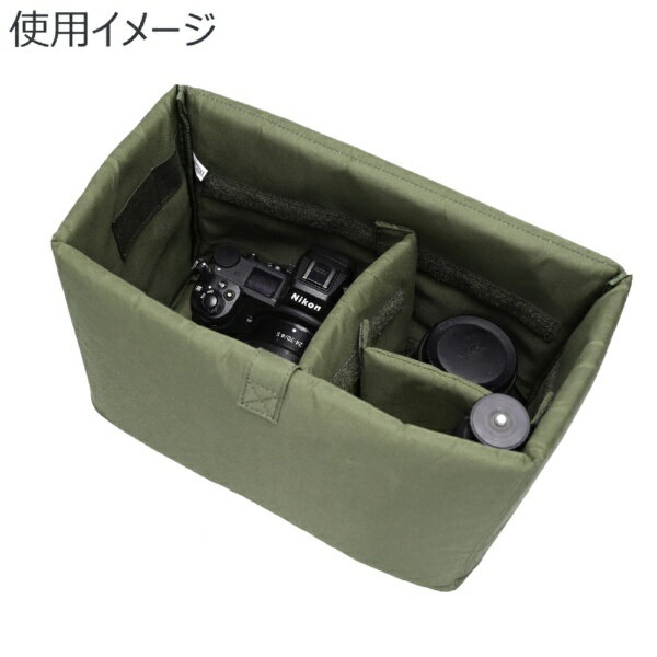 ETSUMI｜エツミ blanc カメラ トートバッグ Lサイズ カーキ E-3594