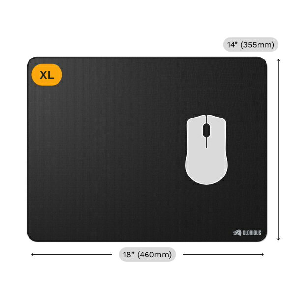 楽天ビック(ビックカメラ×楽天)のGLORIOUS｜グロリアス ゲーミングマウスパッド [460x355x3mm] Glorious Mouse Pad 2 - Stitched(XLサイズ) ブラック GLO-MP2-CLTH-STC-XL-BLK｜アングル3