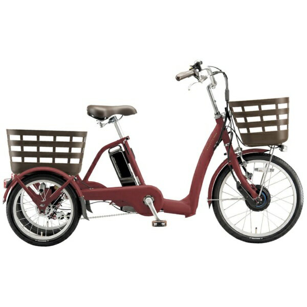 ブリヂストン｜BRIDGESTONE 電動アシスト自転車 ラクットワゴン RAKKUTO T.Xルビーレッド RW0B45 [20（前輪）/16（後輪）インチ /3段変速]【キャンセル・返品不可】 【代金引換配送不可】