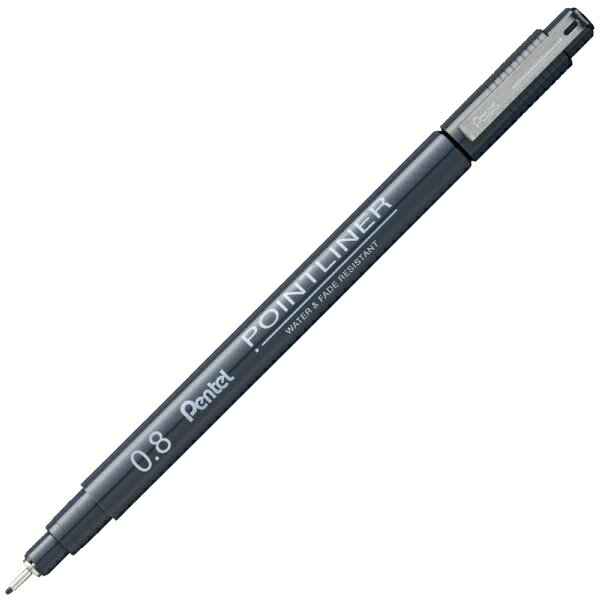 MOTTAINAI - ぺんてる｜Pentel 水性顔料マーカー 0.8mm POINTLINER(ポイントライナー) 黒 S20P-8AD