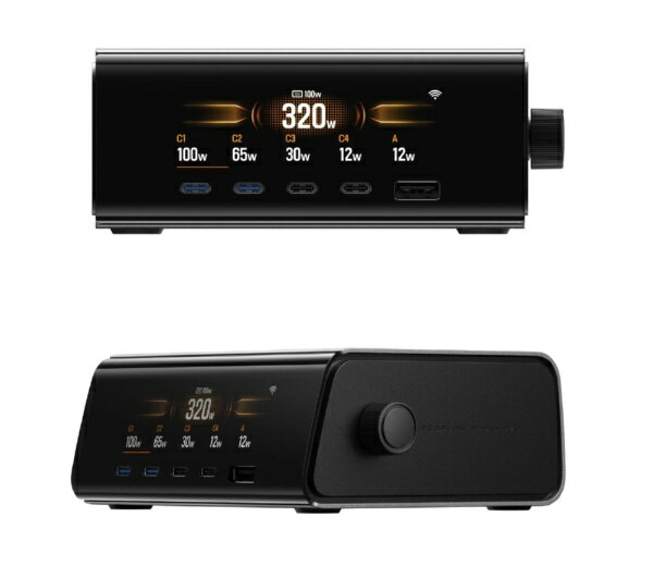 EcoFlow｜エコフロー RAPID Pro 320W GaN急速充電器(5ポート) ブラック EF-STATION320W-JP 5ポート