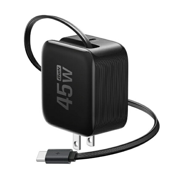EcoFlow RAPID 45W GaN �}���[�d��(USB-C�P�[�u������) EFA-45WCHARGER2-B-JP [�u���b�N]