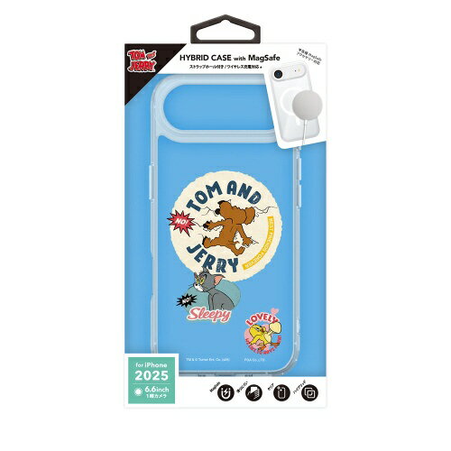PGA｜ピージーエー iPhone Air ケース MagSafe対応 ハイブリッドケース Premium Style トムとジェリー PG-W25CMH01TAJ