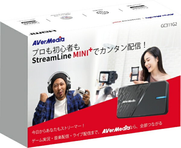 AVERMEDIA�å��С���ǥ��� �����७��ץ��㡼 [USB-A��³ ���ݡ��ȡ�HDMIx2] StreamLine MINI+(iPadOS/Mac/Windows11�б�) GC311G2