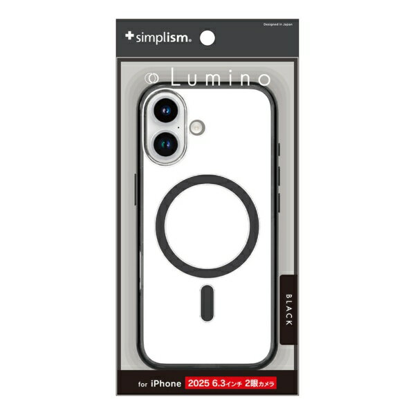 トリニティ｜Trinity iPhone 17 ケース ［Lumino］ MagSafe対応 背面クリアハードケース クリア×ブラック TR-IP25M2-LOCMS-CLBK