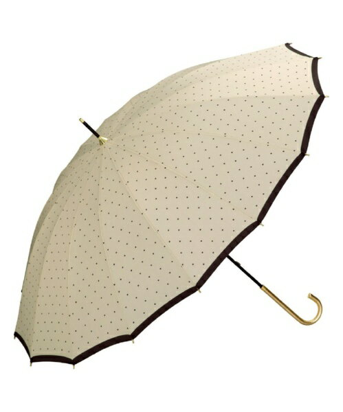 ワールドパーティー｜WPC. 長傘 16本骨ピンドット Wpc. ベージュ 6711-04-001 [雨傘 /レディース /58cm]