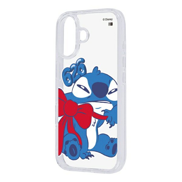 レイアウト｜rayout iPhone 17 ケース ディズニー / 耐衝撃 ハイブリッドケース Charaful / スティッチ _リボン RC-DP52UC4/ST28_IF01