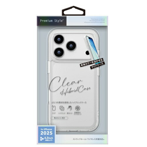 乐天商城 - PGA｜ピージーエー iPhone 17 Pro用 ハイブリッドケース Premium Style クリア PG-25BPT01CL
