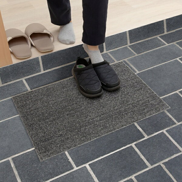 ベストコ 玄関マット 屋外 ソフト 泥落とし 滑り止め 40×60cm グレー グレー ND-3841