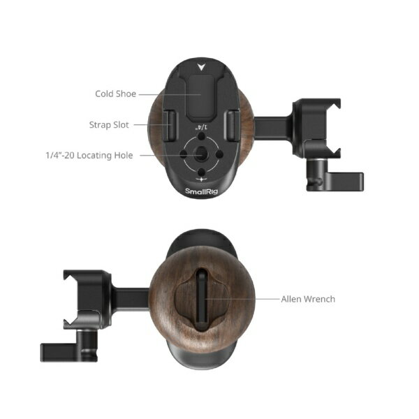 SmallRig｜スモールリグ 5239 NATOクランプ付き木製サイドハンドル SmallRig SR5239