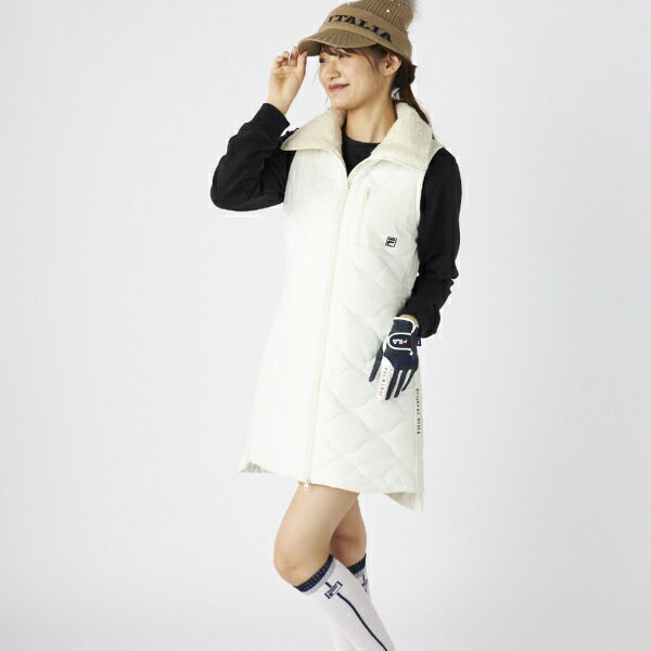 フィラゴルフ｜FILA GOLF レディース 中綿ワンピース オフホワイト 795403 [レディース /Lサイズ]【返品交換不可】
