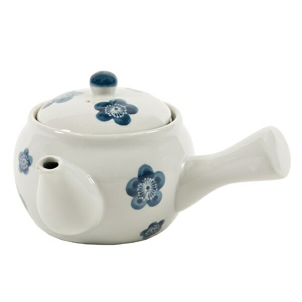 リビング 急須 380ml 青小梅 茶こし付き ポット ティーポット 陶器