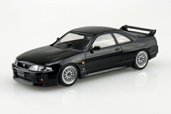 青島文化｜AOSHIMA 楽プラ スナップキット1/32　ニッサン R33スカイラインGT-R カスタムホイール（ブラック）