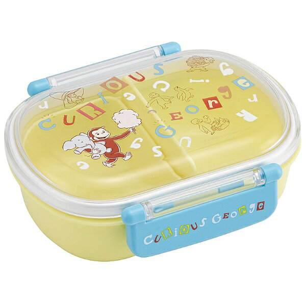 Skater｜スケーター おさるのジョージ／アルファベッド　ふわっとタイトランチボックス360ml QAF2BA