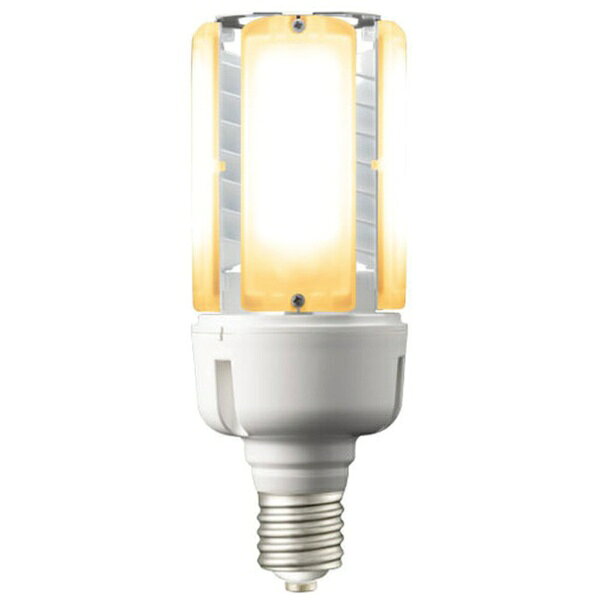 ■水銀ランプ300Wから置換えが可能な電源ユニット内蔵形LEDランプです。【仕様】・明るさ（lm）： 10150・光源色： 電球色・外径（mm）： 99・全長（mm）： 260・消費電力（W）： 69/100V、67/200V、67/242V・口金： E39・定格寿命（時間）： 40000・相当電球（W形）： 水銀ランプ300W・LEDライトバルブK 69W 昼白色 〈E39口金〉