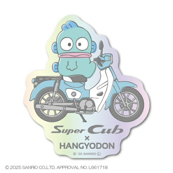 Mobile Phone Stickers - ゼネラルステッカー｜GENERAL STICKER はぴだんぶい×Super Cub ホログラムステッカー ロゴ ハンギョドン LCS-1750