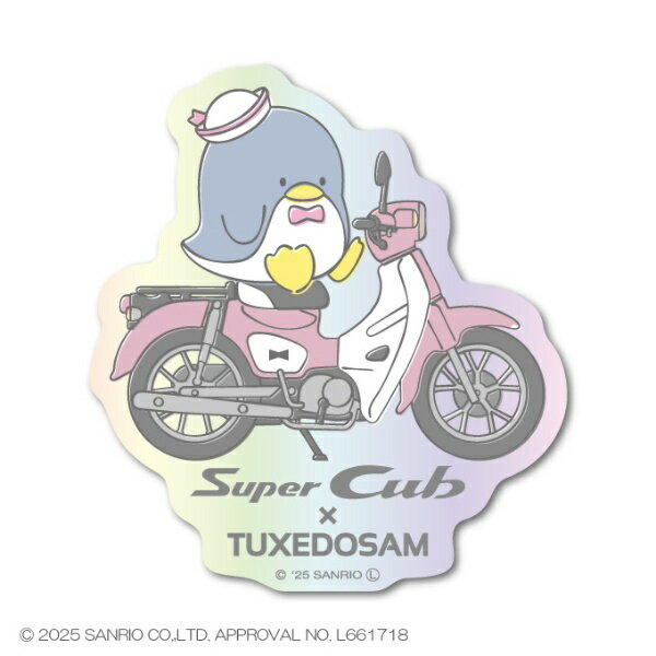 ゼネラルステッカー｜GENERAL STICKER はぴだんぶい×Super Cub ホログラムステッカー ロゴ タキシードサム LCS-1752