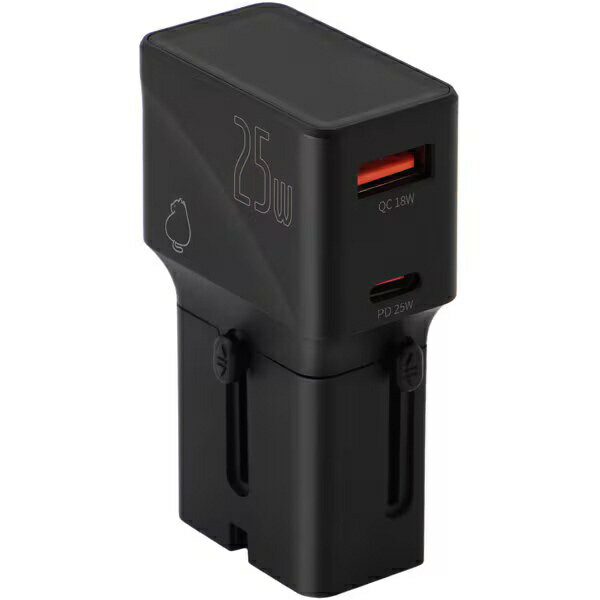 ドリテック｜dretec PD25W対応 海外用USBアダプター AD-102BK