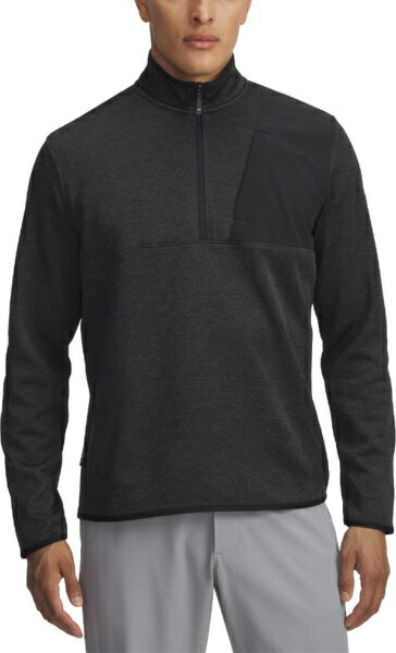 アンダーアーマー｜UNDER ARMOUR メンズ ドライブ セーターフリース 1/2ジップ ジャケット Black × Ant..