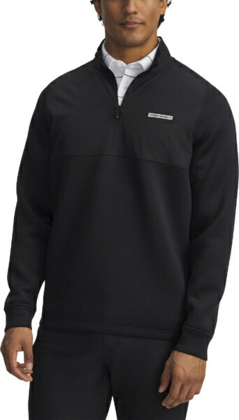 アンダーアーマー｜UNDER ARMOUR メンズ ドライブプロ ハイブリッド 1/2ジップ ジャケット Black×Black 6005666 [メンズ /LGサイズ]【返品交換不可】