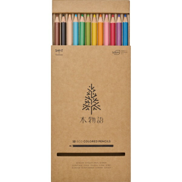 トンボ鉛筆｜Tombow 色鉛筆　木物語　12色 CQ-KS12C