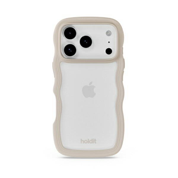 HOLDIT｜ホールディット iPhone 17 Pro Max 背面クリア耐衝撃ケース WavyCase ライトベージュ/Transparent(2.0)