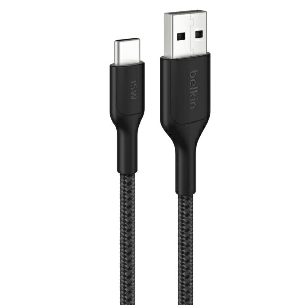 BELKIN｜ベルキン USB-C to Lightning 編組ケーブル 1m ブラック CAA022fq1MBK