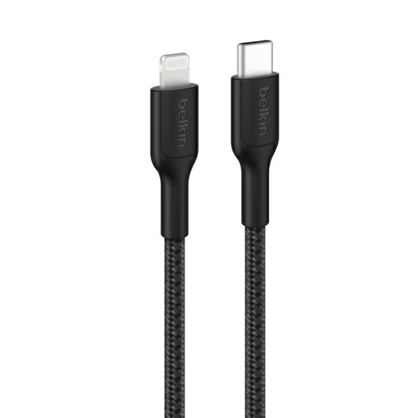 BELKIN｜ベルキン USB-C to Lightning 編組ケーブル 2m ブラック CAA022fq2MBK