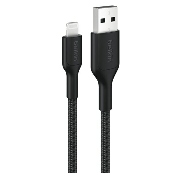 BELKIN｜ベルキン USB-A to Lightning 編組ケーブル 3m ブラック CAA020fq3MBK