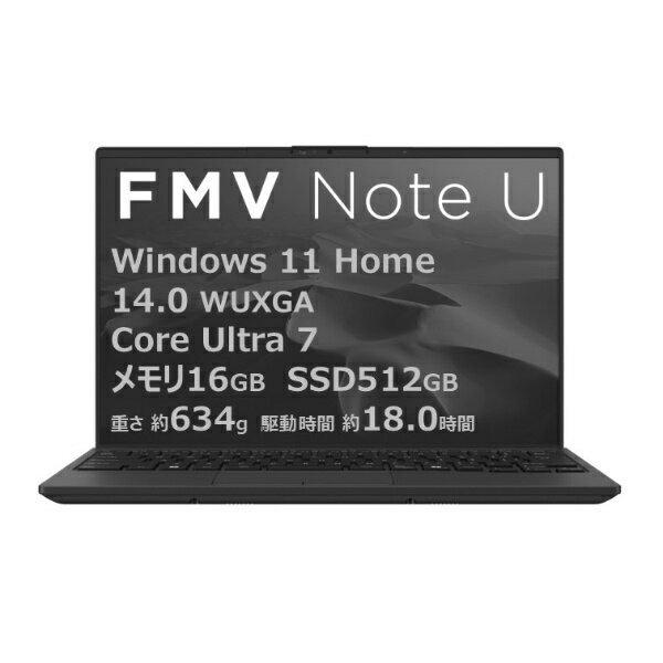 FUJITSU���ٻ��� FMV Note U UX-K3 FMV Note U���꡼�� UX-K3 �ԥ��ȥ֥�å� FMVUXSK3BA [14.0�� /Windows11 Home /intel Core Ultra 7 /���ꡧ16GB /SSD��512GB /M365 (24����) or Office �����ǽ /2025ǯ10���ǥ�]
