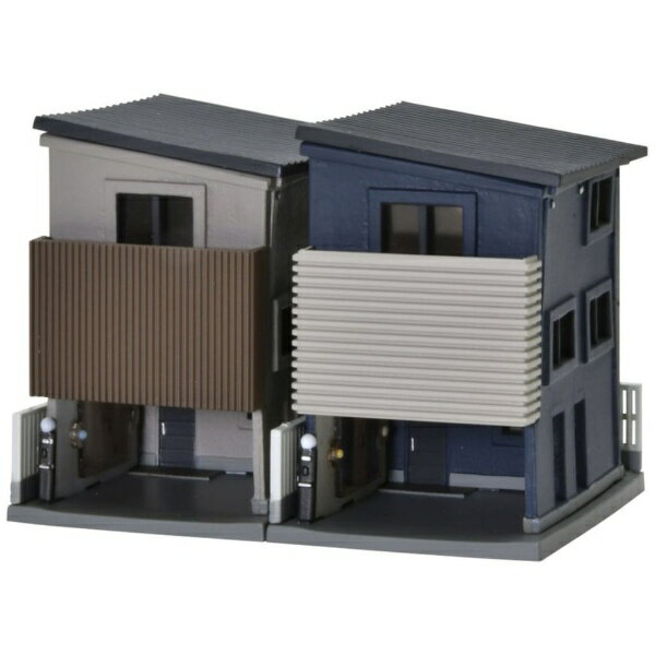 ジオラマづくりの定番品！待望の新色リニューアル！建物×2のセットです。現代風カラーを意識した汎用性の高いアイテムです。複数セットを並べて新興住宅街のジオラマを作るのにも最適です！※画像はイメージです。商品の仕様は予告無く変更される場合があり...
