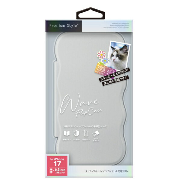 PGA�åԡ��������� iPhone 17 �� �������֥ե�åץ����� Premium Style ����С� PG-25AWF01SV