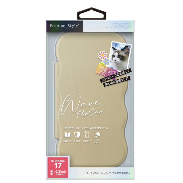 PGA�åԡ��������� iPhone 17 �� �������֥ե�åץ����� Premium Style �١����� PG-25AWF02BE