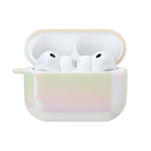 PGA｜ピージーエー AirPods Pro3用 ソフトケース Premium Style オーロラホワイト PG-APP3TP03WH